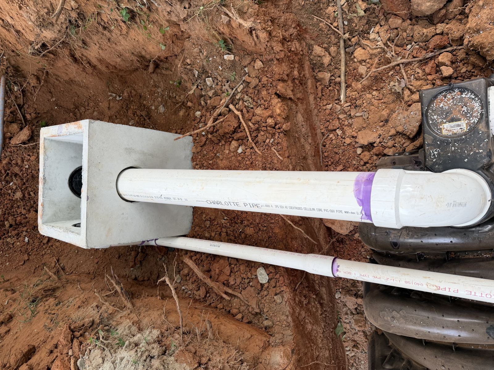 Aerial view of septic tank contents during a pump-out — Septic Tank Repair in Duluth, GA